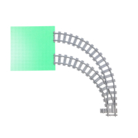 Wissel in bocht Links 90 graden R40
